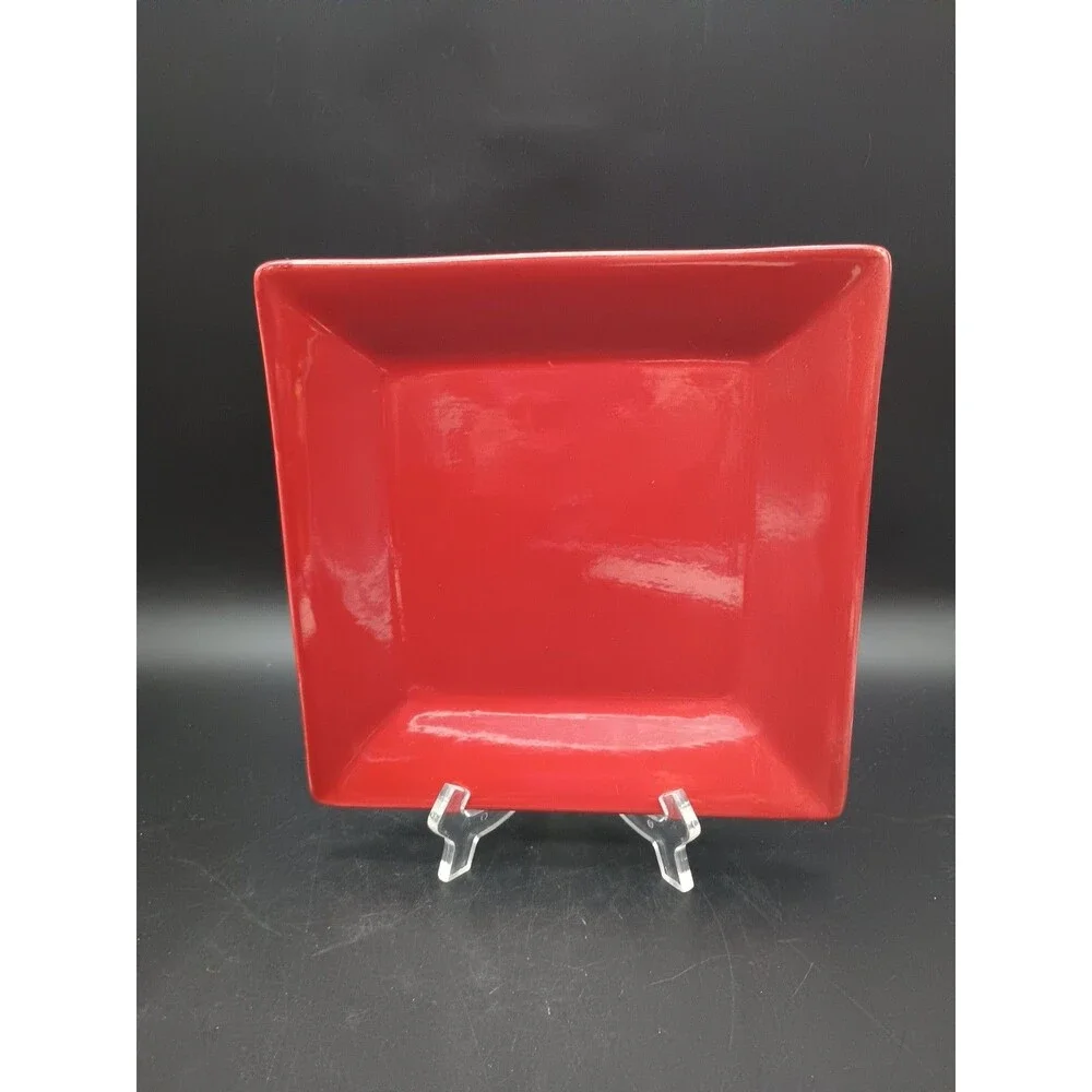 Pier 1 Essential Colours Square Salad Plate Red
